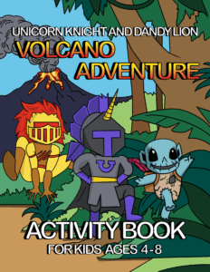 unicorn knight dandy lion activity book