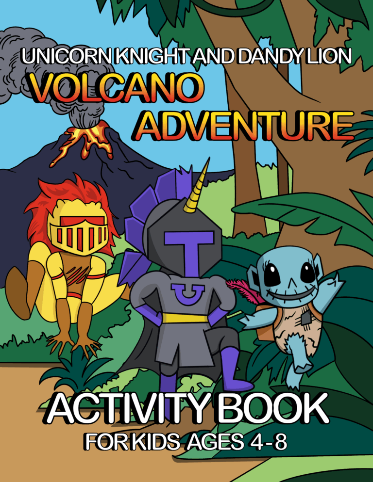 unicorn knight dandy lion activity book